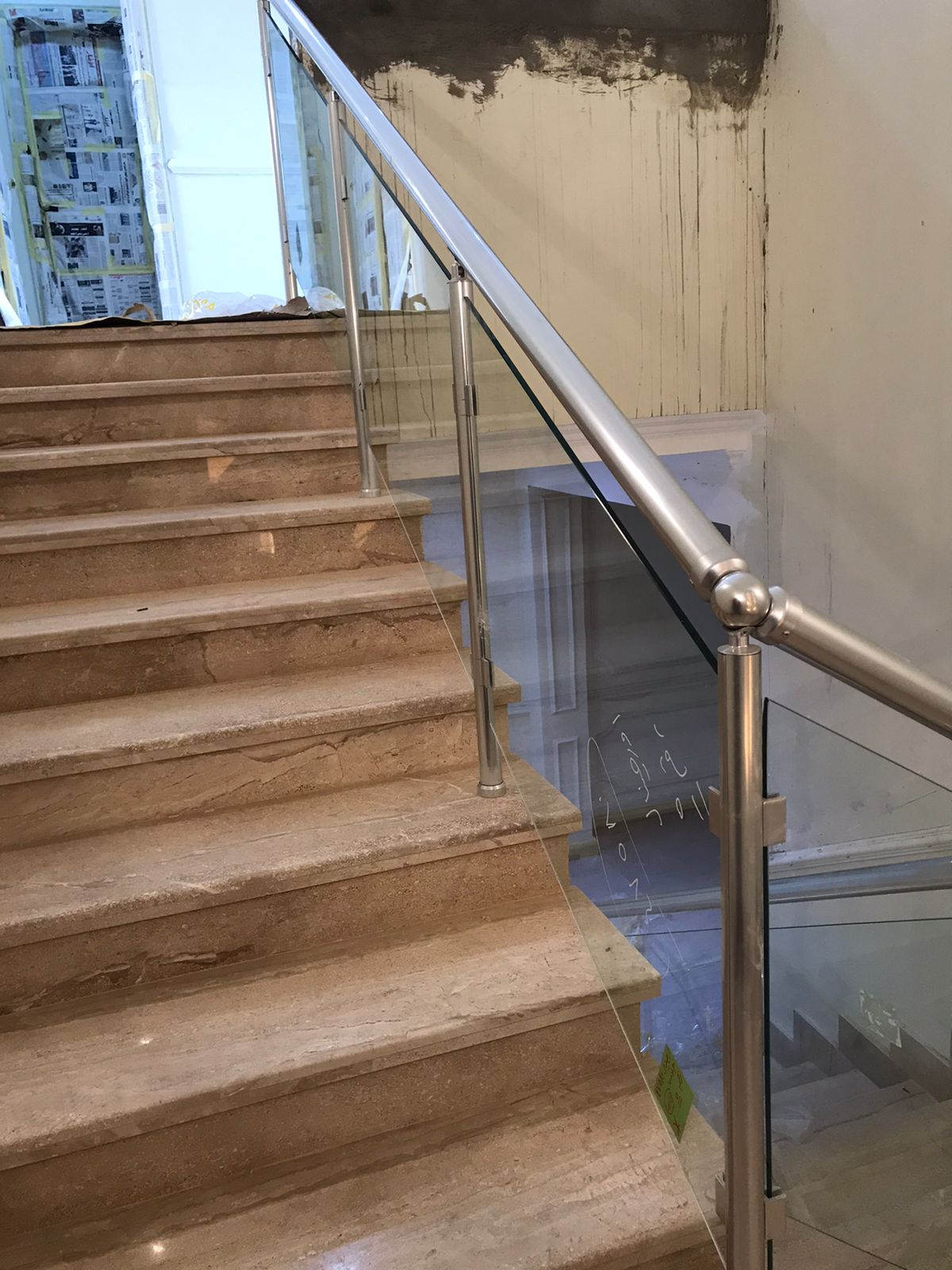 Aluminum and Glass Handrail