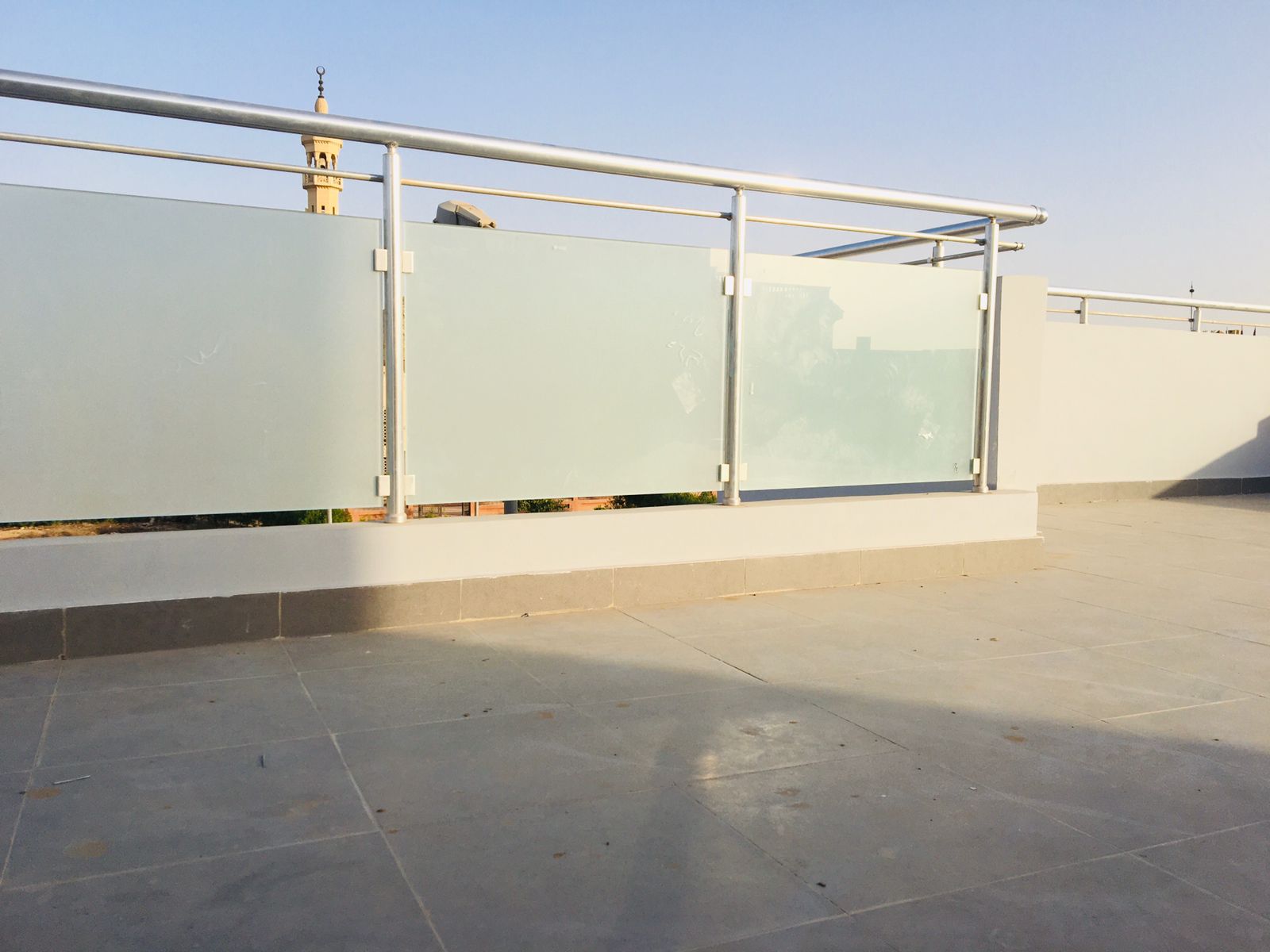 Aluminum and Glass Handrail